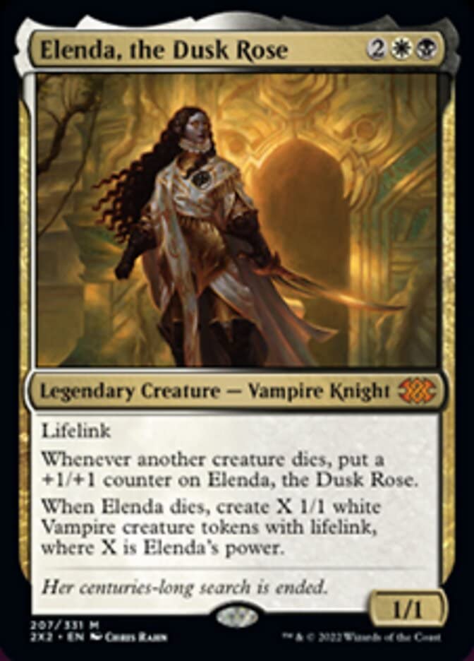 Magic: The Gathering - Elenda, The Dusk Rose (207) - Double Masters 2022 MTG Card - Vampire Commander Deck - Collectible Trading Card Game for Strategy & Fantasy Battles - Perfect for EDH, Commander & Casual Play