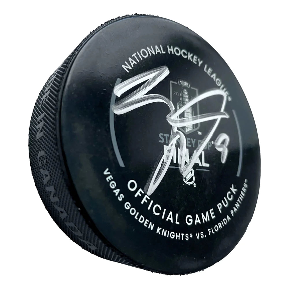 Jack Eichel Autographed Stanley Cup Vegas Golden Knights Official Puck with Display Case & COA - Collectible Hockey Memorabilia for Fans and Sports Enthusiasts