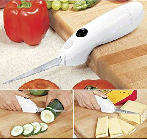 Milex 8V Lithium-Ion Cordless Electric Knife - Rechargeable Battery Powered Kitchen Knife for Slicing Meat, Bread & Vegetables | Perfect for BBQ, Camping & Home Cooking