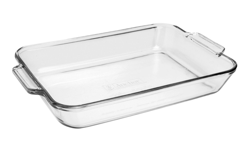 Anchor Hocking 5 Quart Clear Glass Baking Dish - Oven Safe Bakeware for Casseroles, Lasagna & Desserts | Perfect for Family Dinners & Holiday Cooking