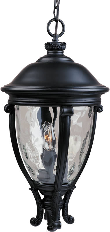 13W Camden Vivex 3-Light Outdoor Hanging Lantern in Black - Perfect for Porch, Patio, and Garden Lighting
