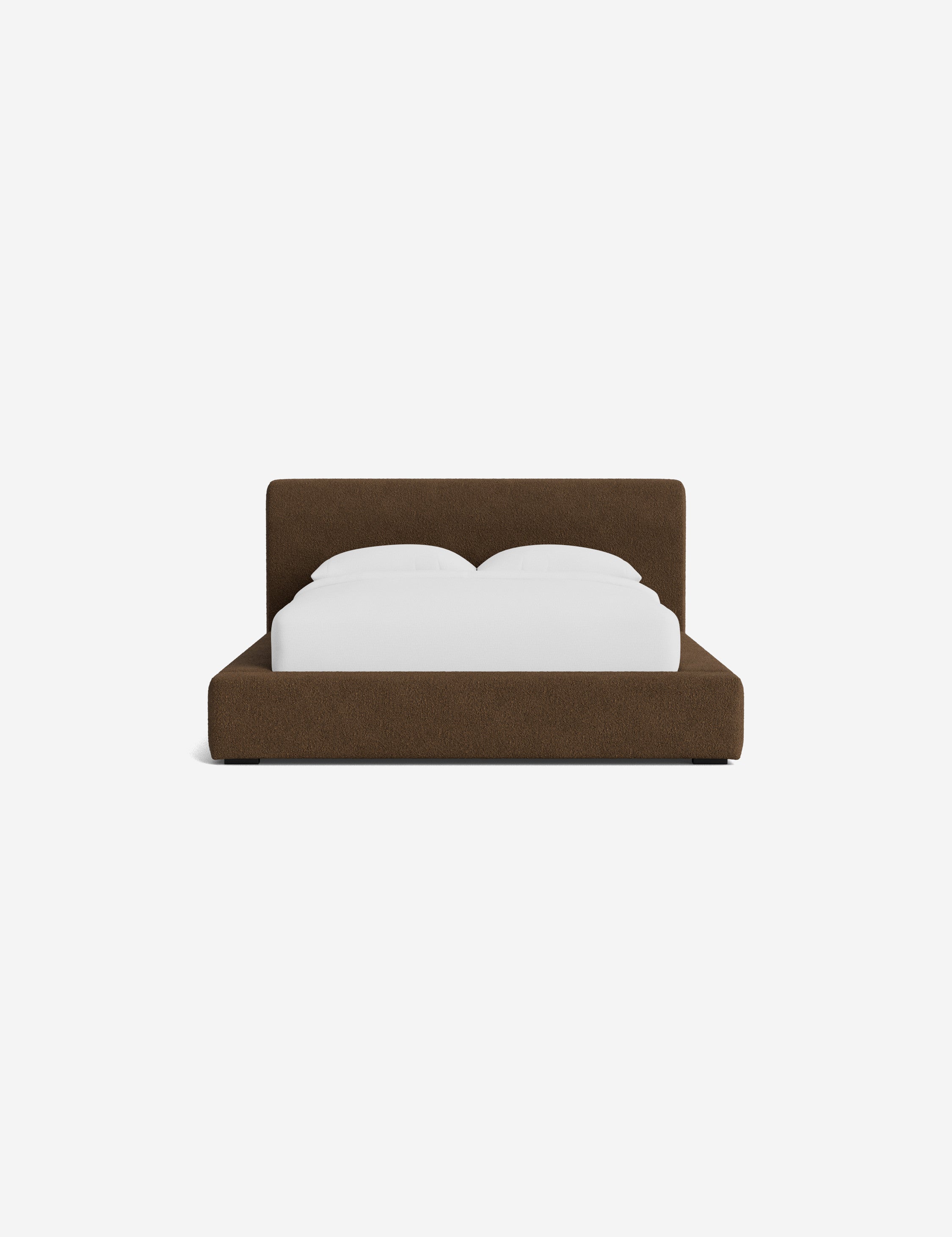 Clayton Platform Bed Frame - Modern Minimalist Wooden Bed with Sturdy Support - Perfect for Bedrooms, Guest Rooms & Small Spaces