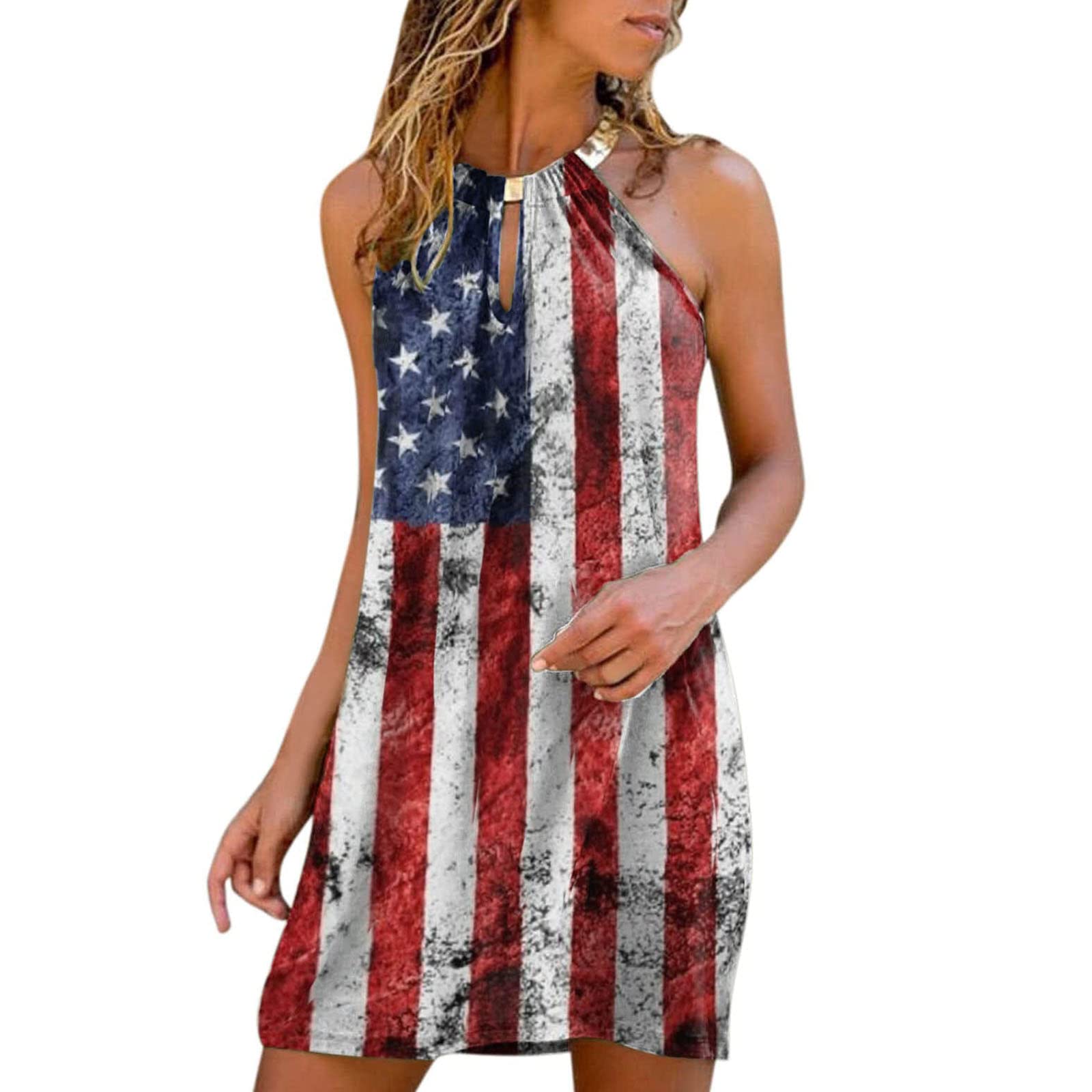 Women's Sleeveless Floral Tunic Shift Dress - V Neck Casual Summer Dress for Beach, Party & Vacation | Lightweight Short Dress for Women