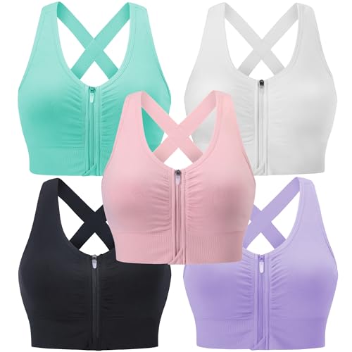 Black White Pink Lavender Lime-green 5 Pack