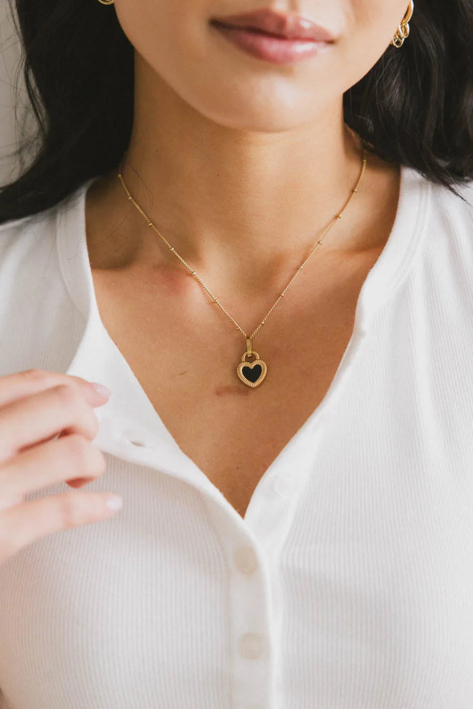 Lochlyn Heart Necklace - Sterling Silver Pendant with 18K Gold Plating, Elegant Gift for Women, Perfect for Valentine's Day, Anniversary & Birthday - Jewelry for Everyday Wear & Special Occasions