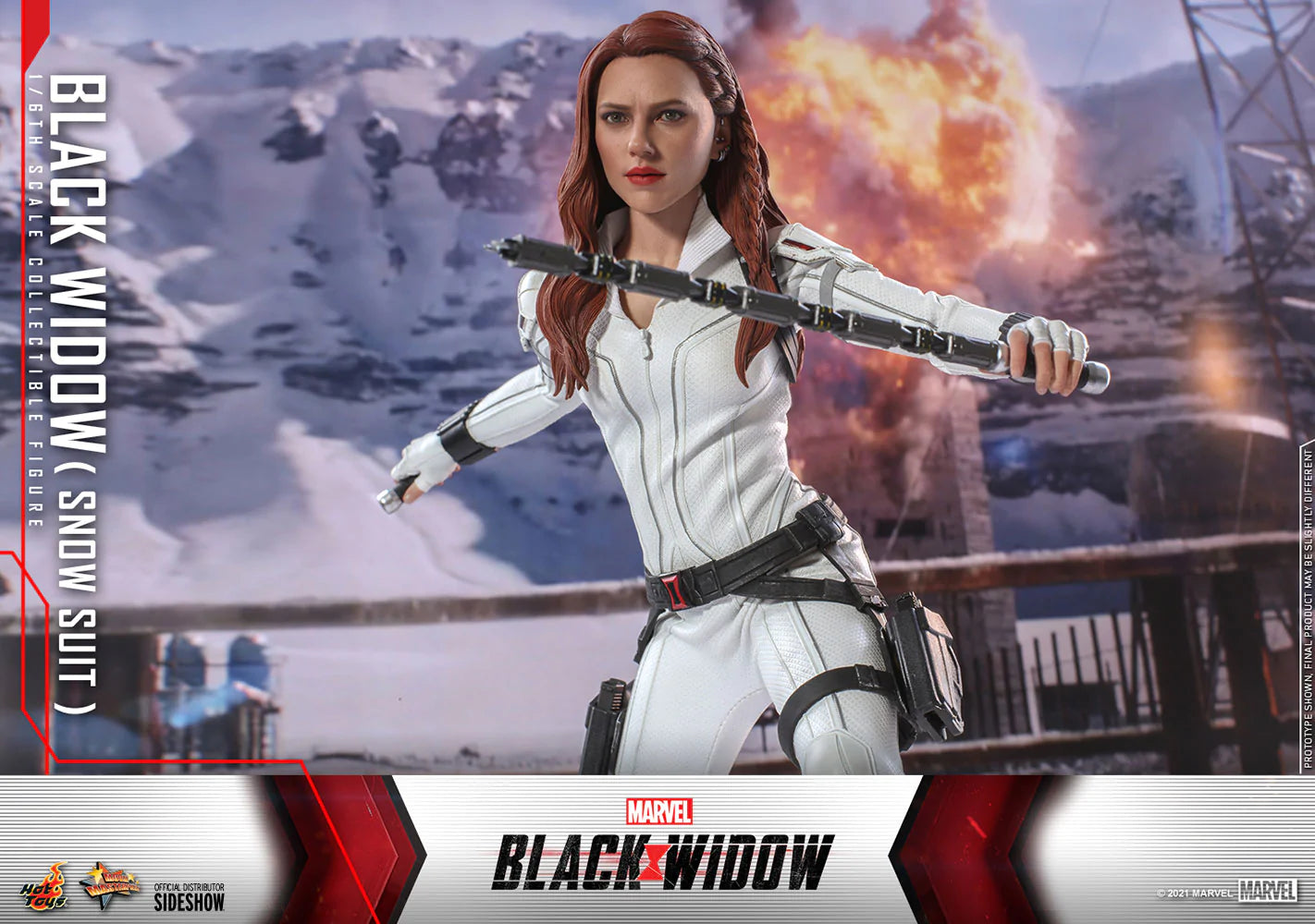 Hot Toys Marvel Comics Black Widow (Snow Suit Version) 1/6 Scale Collectible Action Figure - Perfect for Display, Collection, and Marvel Fans Gift