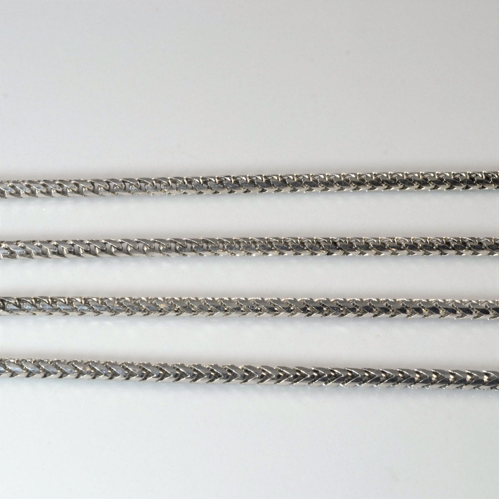 10K White Gold Wheat Chain Necklace - 26 Inch Rounded Link for Women - Perfect for Layering, Everyday Wear & Special Occasions