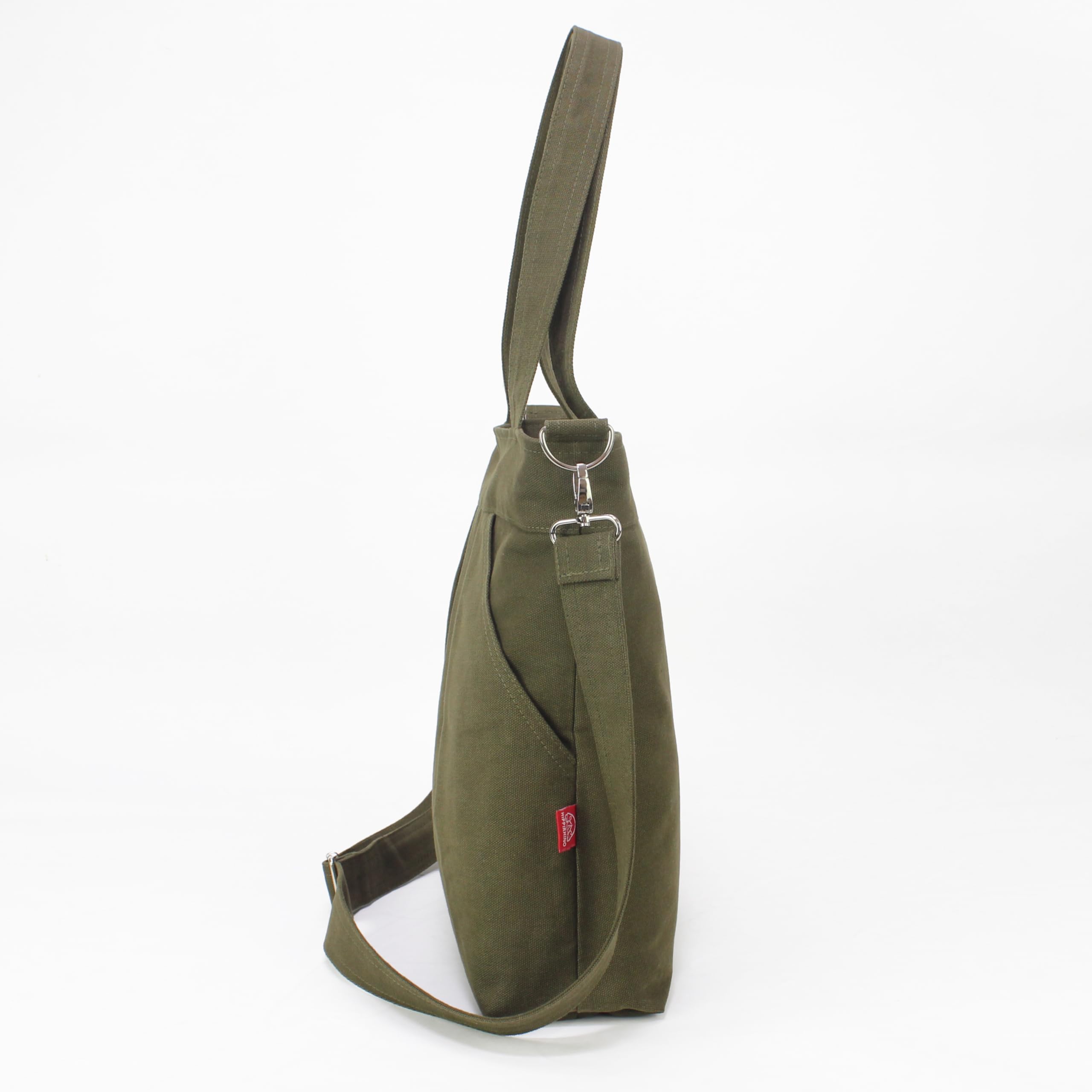 Large Vegan Eco-Friendly Tote Bag with Adjustable Crossbody Strap & Zipper Closure - Washable Carry All Bag for Casual Everyday Use, Weekend Travel & Shopping