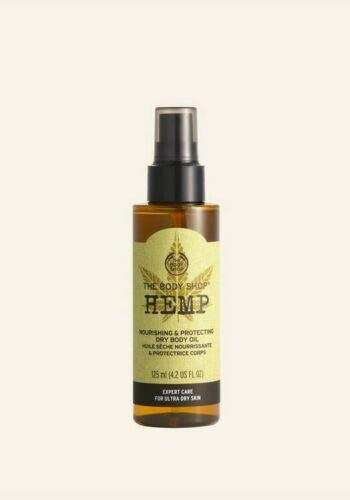 The Body Shop Hemp Nourishing Protect Dry Body Oil Spray 125ml - Hydrating Moisturizer for Dry Skin, Vegan & Cruelty-Free - Perfect for Post-Shower & Winter Skin Care