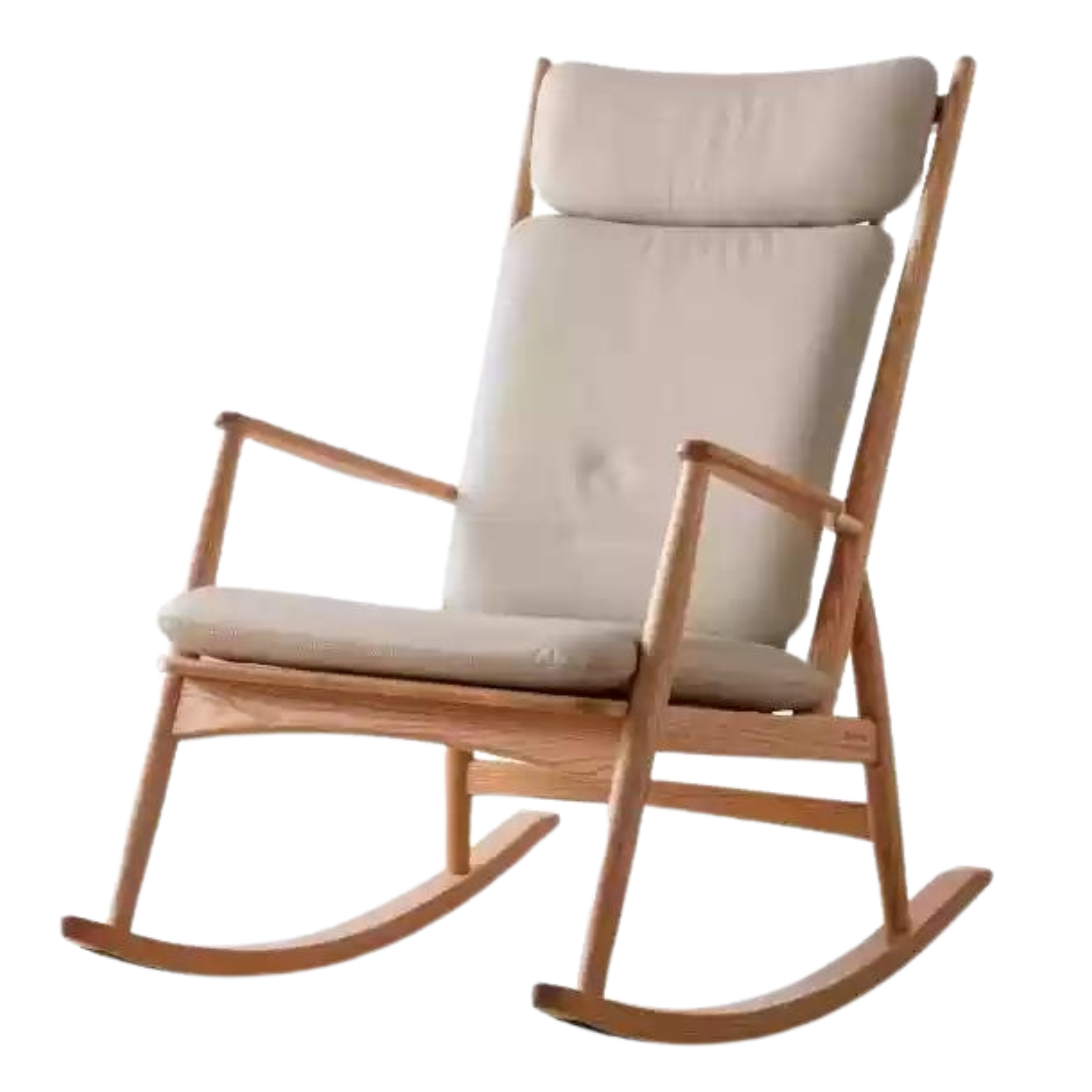 38.9х26.7х43.7 inch / 99х68х111 cm / Natural wood color / sofa chair leather off-white