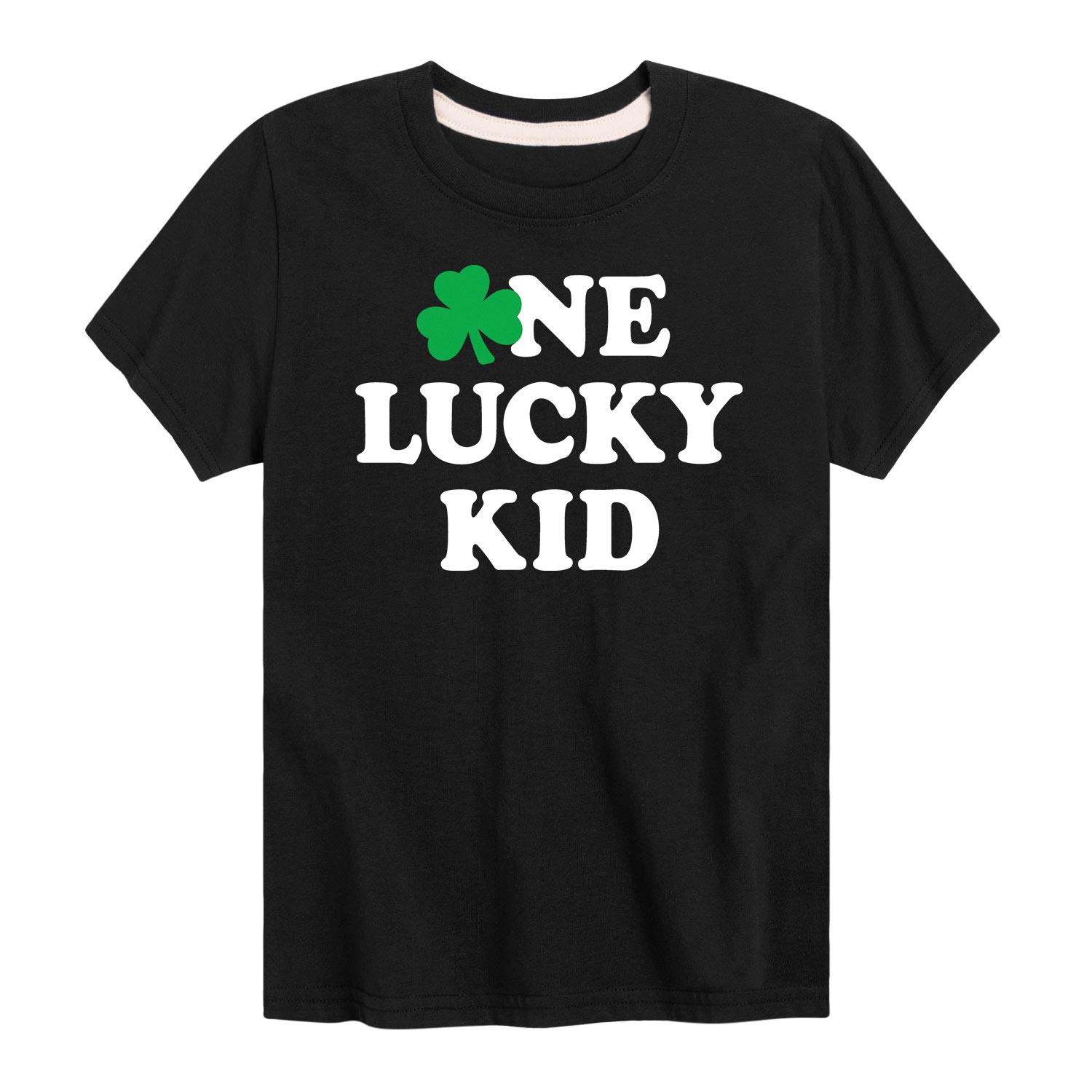 One Lucky Kid Youth Short Sleeve T-Shirt - Cute Graphic Tee for Boys & Girls - Soft Cotton Casual Top for School, Playdates & Everyday Wear