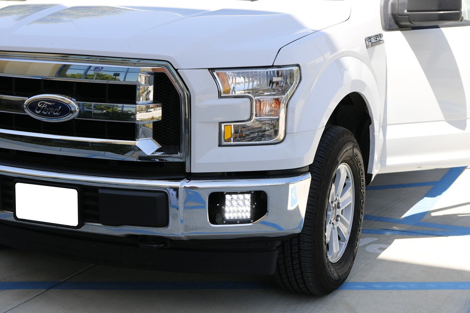 100W LED Fog Lights with Combination Beam & Hyperspot - Compatible with 2015-2017 Ford F150 - Includes Mounting Bracket - Durable Off-Road Lighting for Trucks, SUVs & Jeeps - Perfect for Night Driving, Foggy Conditions & Off-Road Adventures