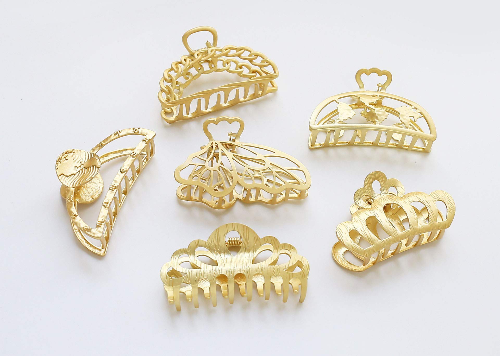 Gold Hair Claw Clip for Women - Alloy Hair Clamp Accessories for Party & Wedding