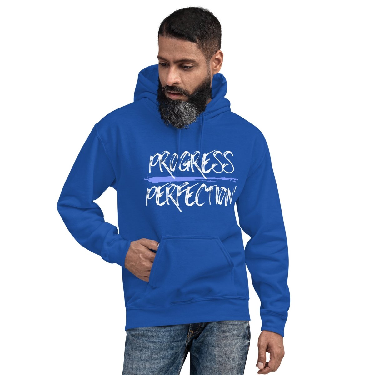 Progress Over Perfection Unisex Hoodie - Soft Cotton Pullover Sweatshirt for Men & Women | Perfect for Casual Wear, Gym, and Outdoor Activities