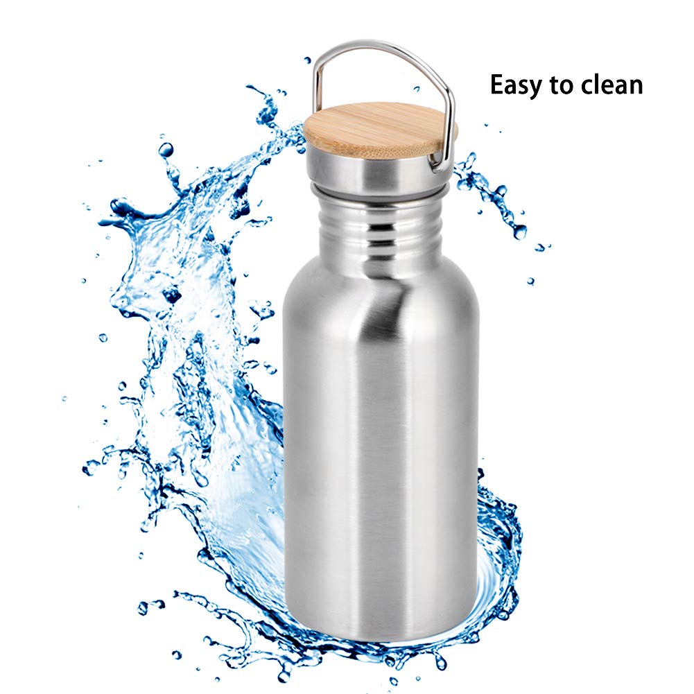 304 Stainless Steel Water Bottle - 500ml Eco-Friendly Reusable Sports Bottle for Travel, Camping, Hiking & Cycling | Leakproof & Durable for Outdoor Activities & Gym Workouts