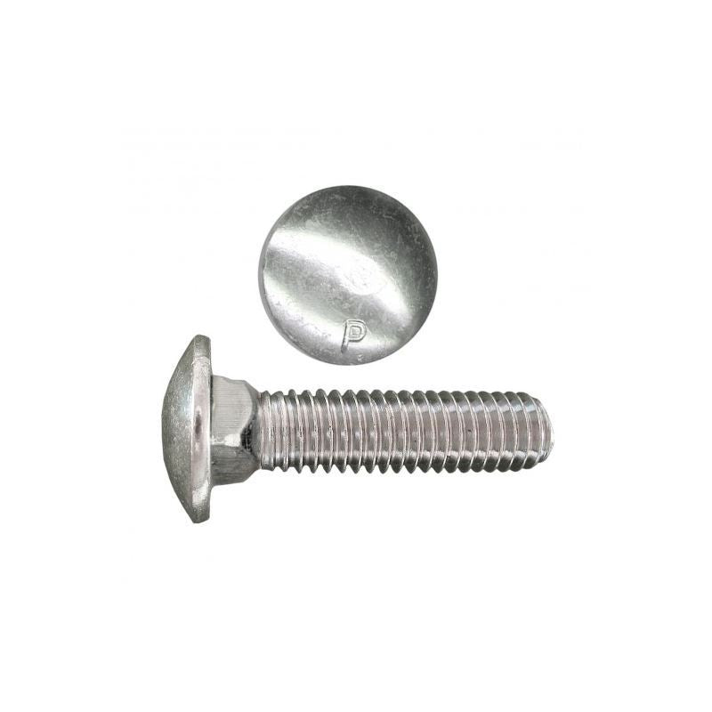 1/2 Inch Zinc Plated Carriage Bolts - Heavy Duty Hex Head Screws for Woodworking, Furniture, and Construction - Rust Resistant Fasteners for Outdoor & Indoor Use