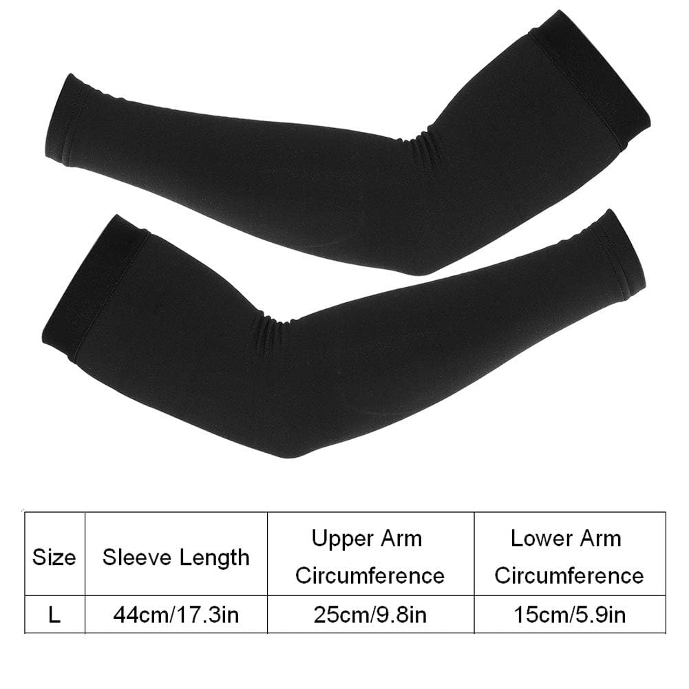 Windproof Fleece Arm Warmers for Cycling & Outdoor Sports - Cold Weather Arm Sleeves for Men & Women (Black, Large) - Perfect for Biking, Running & Winter Workouts
