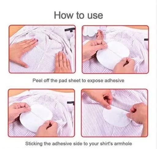 Roseworld 10-Pack Premium Underarm Sweat Pads for Women & Men - Disposable Armpit Sweat Absorbing Pads with Comfortable Sweat Shield - Ideal for Workouts, Office Wear & Daily Activities