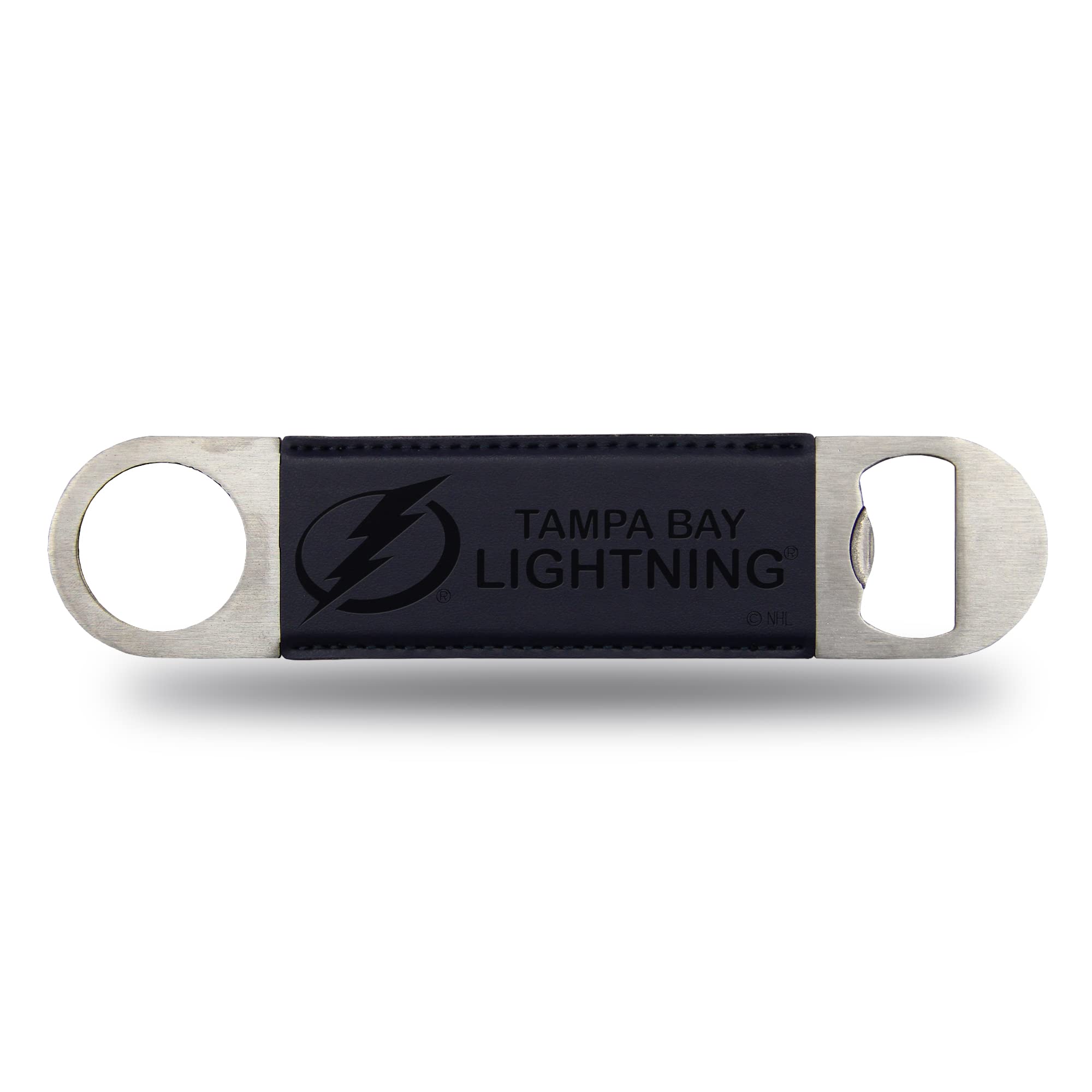 NHL Laser Engraved Bar Blade - Premium Faux Leather Beverage Accessory for Hockey Games, Sports Bars & Game Day Parties