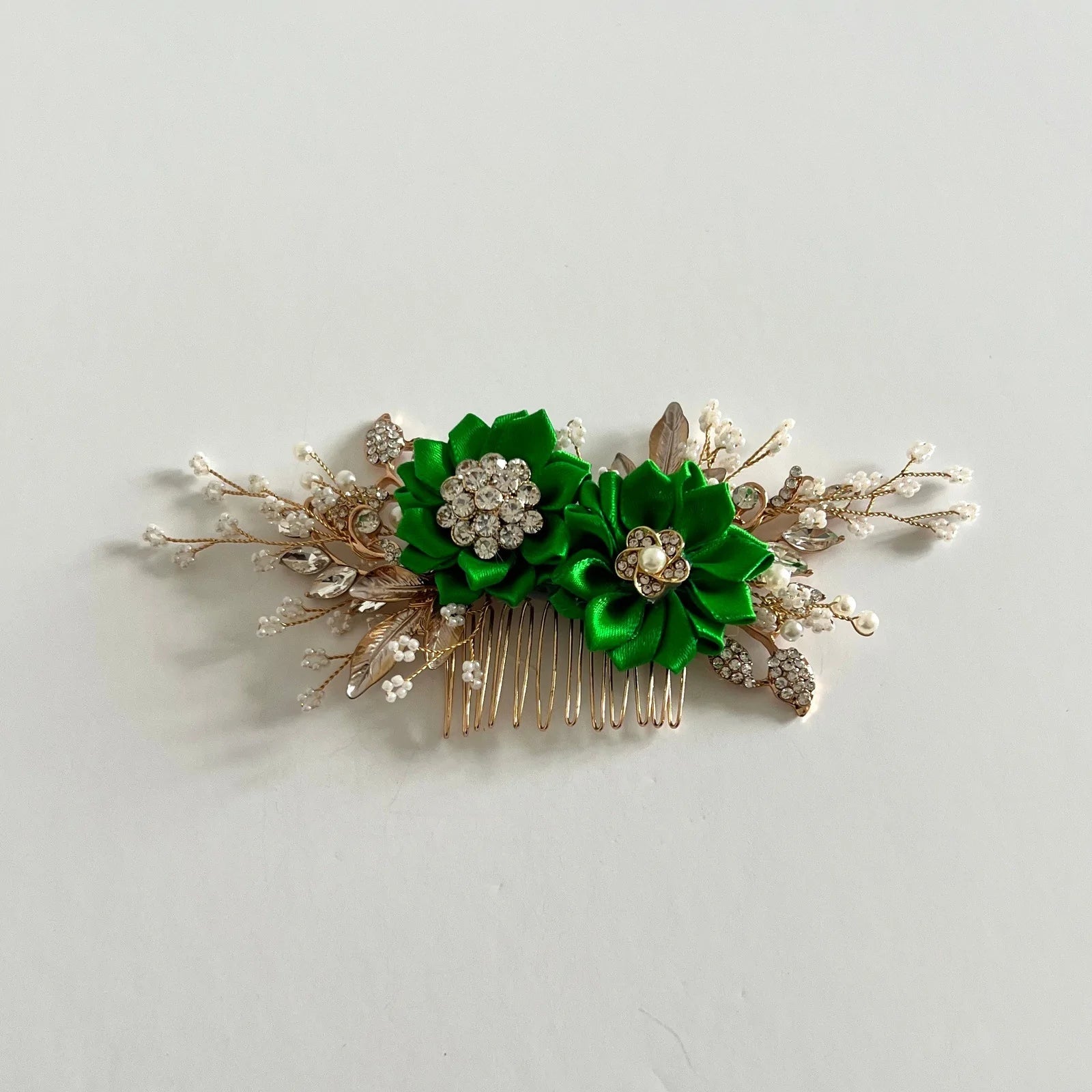 Floral Bridal Hair Comb - Elegant Wedding Hair Accessory with Flowers in Various Colors (TT329) | Perfect for Brides, Bridesmaids & Special Occasions
