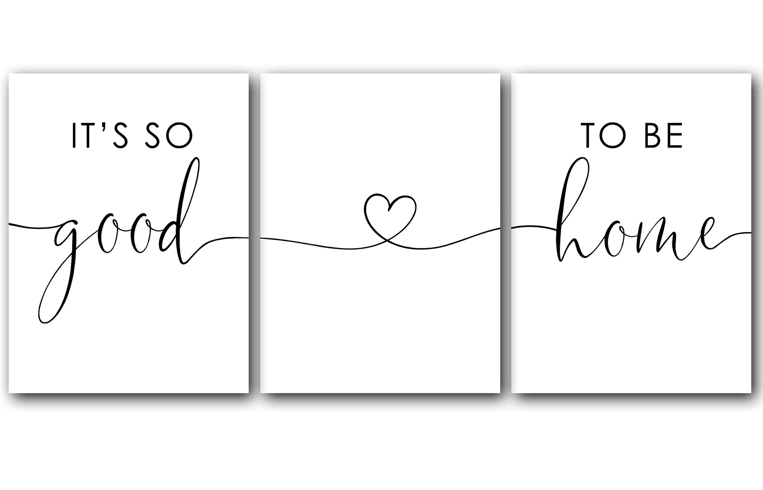 Minimalist Typography Wall Art - Set of 3 Modern Home Decor Posters (18x24 Inches) for Bedroom, Living Room & Office Decor