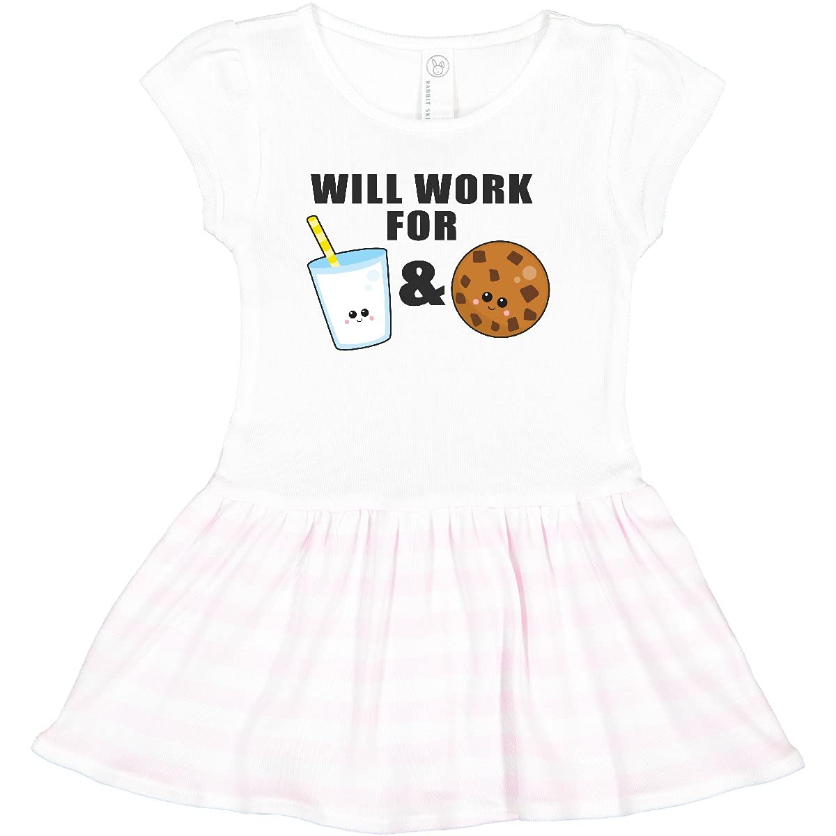 Inktastic Milk & Cookies Toddler Dress - Playtime & Party Outfit