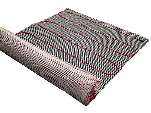 120V Electric Tile Radiant Floor Heating Mat - 110 Sqft Warming System with GFCI Protection & Programmable Thermostat - Perfect for Bathroom, Kitchen & Basement Floor Heating