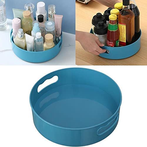 Birudmart 360 Degree Rotating Lazy Susan Turntable - Kitchen Organizer Tray with Non-Slip Base for Spices, Condiments & Dining Table - Perfect for Pantry Storage, Countertop Organization & Buffet Serving