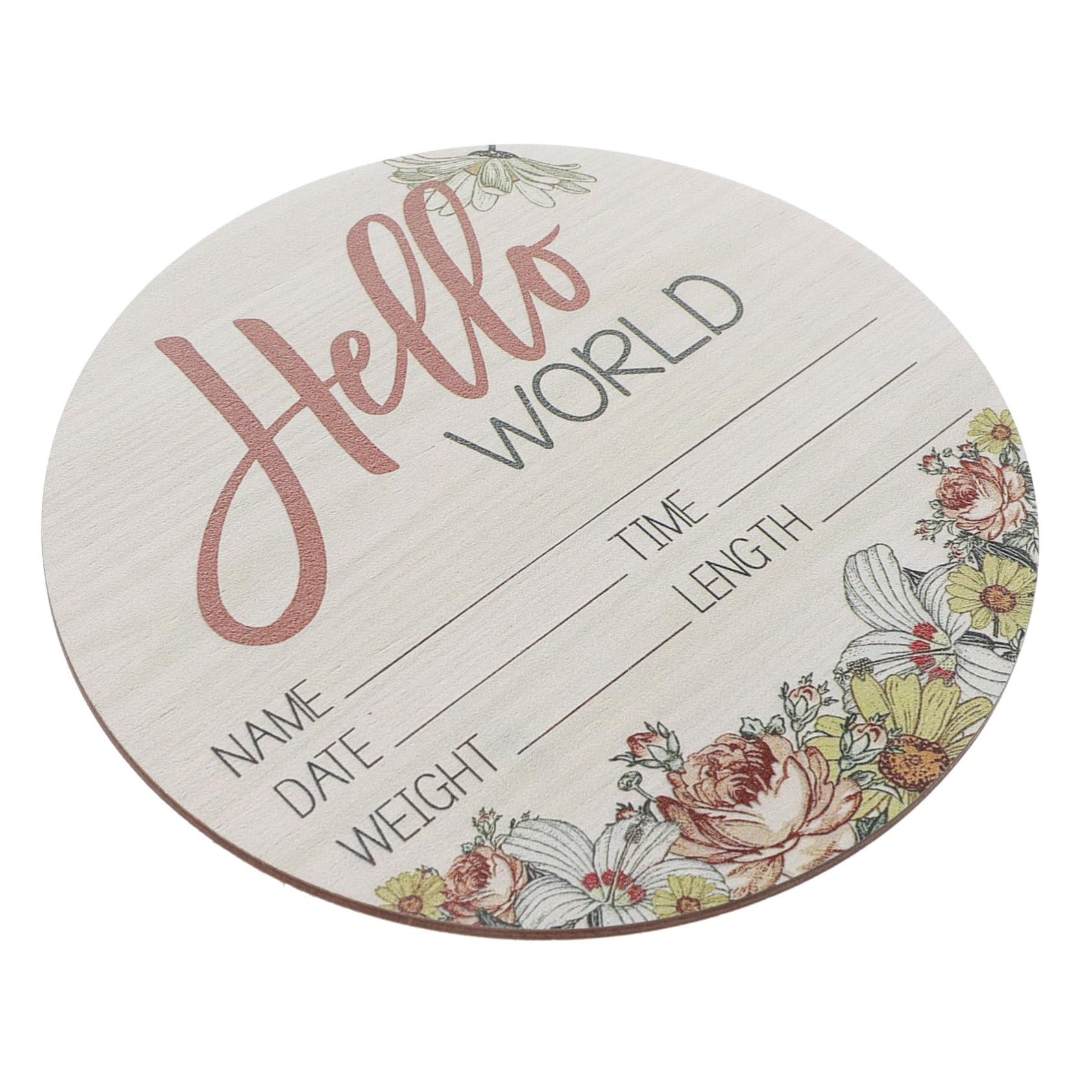 CATIEBYE Wooden Newborn Hospital Sign for Baby Girls - Custom Birth Announcement, Photo Prop & Baby Shower Decoration - Perfect for Newborn Photography, Nursery Decor & Gender Reveal Parties