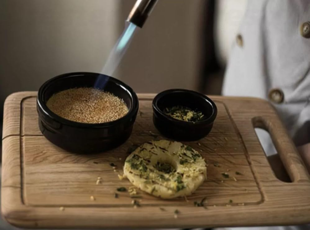 Professional Adjustable Gourmet Kitchen Torch - Haüskift Culinary Blowtorch for Crème Brûlée, Desserts, BBQ & Cooking