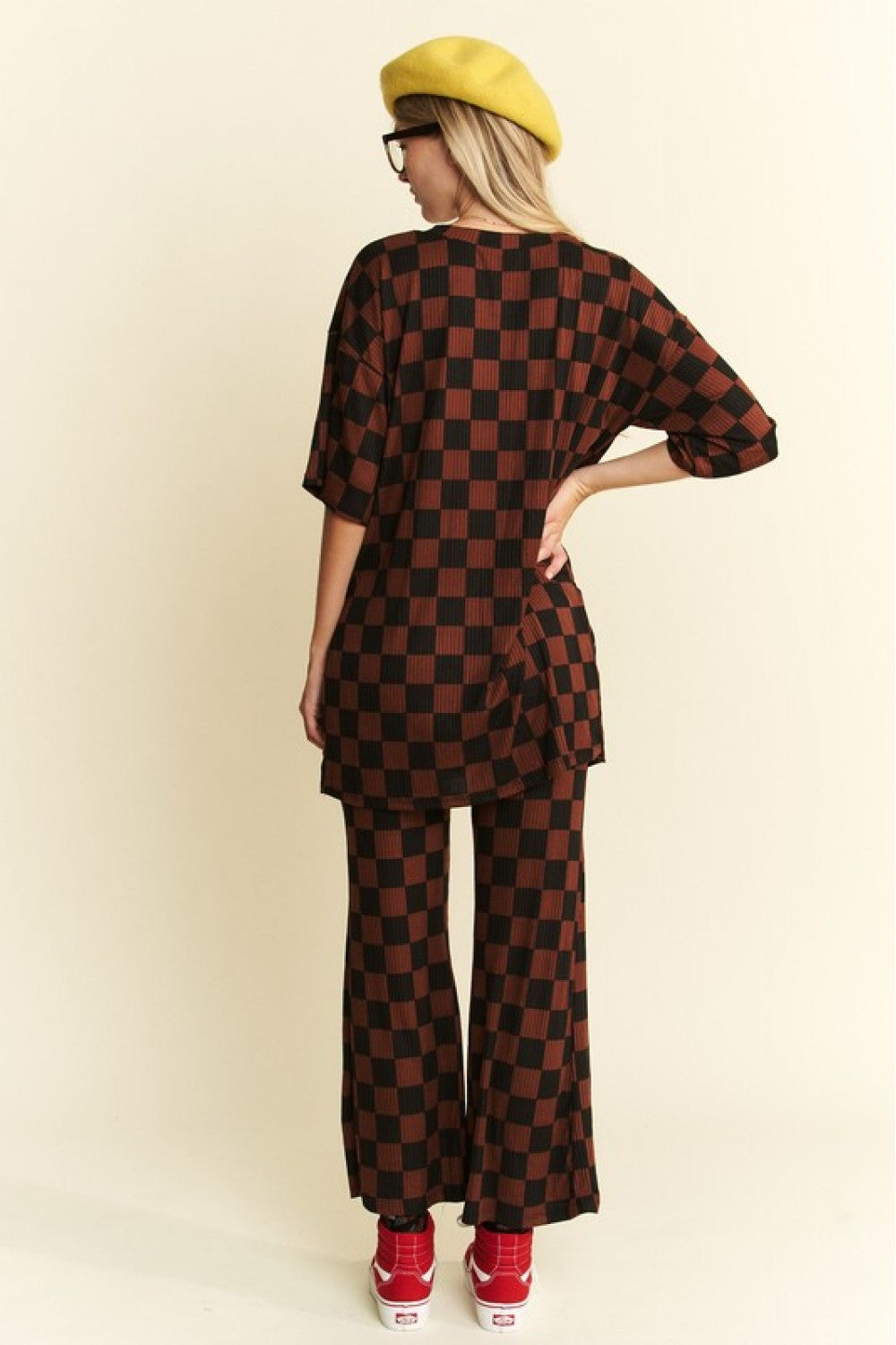 Mocha & Black Checkered Pants for Women - High Waisted Plaid Trousers with Pockets | Casual Office Wear, Fall Fashion, Street Style Outfits