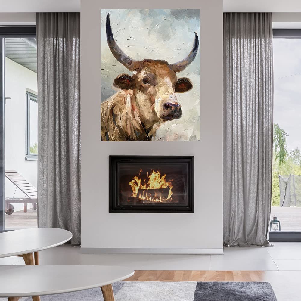 Maxwell Canvas Wall Art - Premium Fine Art Painting for Home Decor - Ready to Hang 32x43 Inch - Perfect for Living Room, Bedroom, Office & More - Handmade by Artist Studio Arts