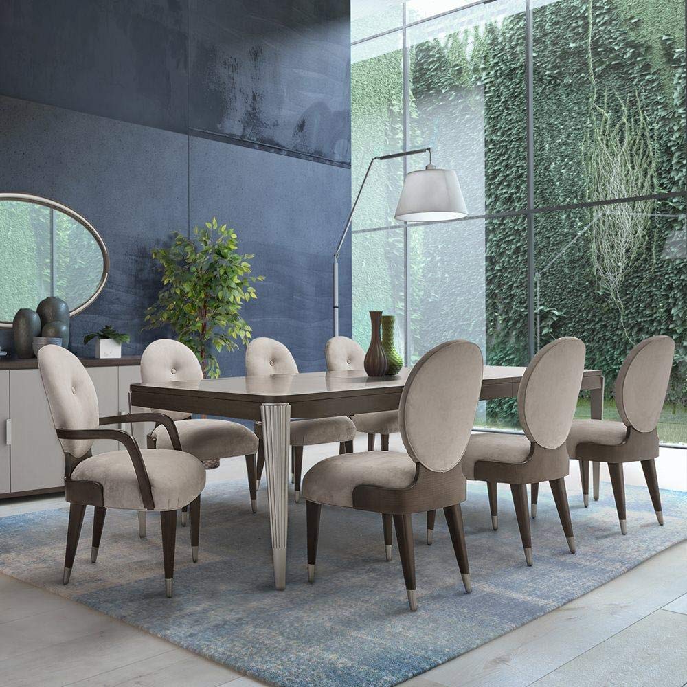 Roxbury Park Slate Gray Rectangular Dining Table with Wooden Legs - Perfect for Modern Kitchens, Dining Rooms, and Small Spaces