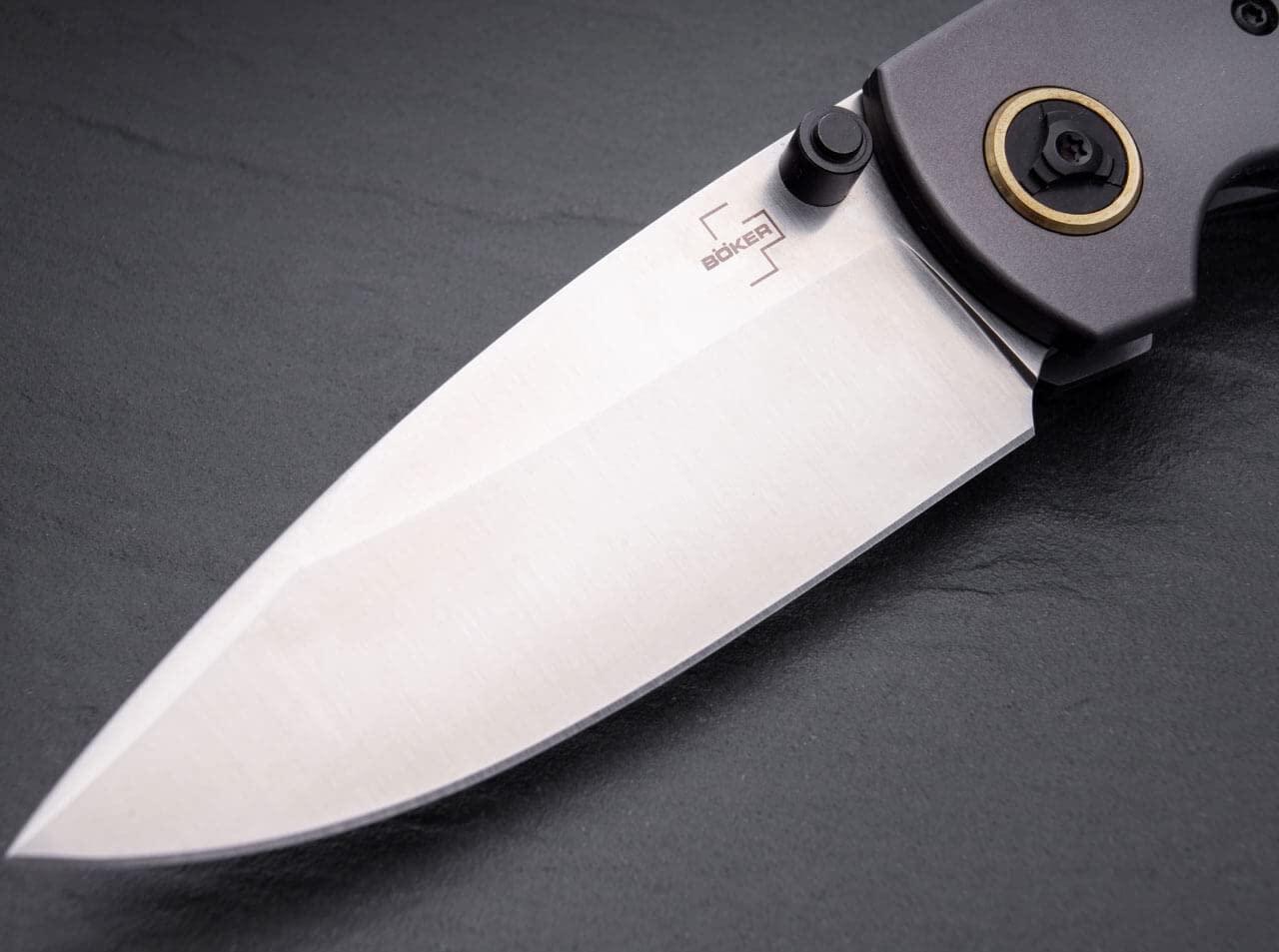 BÖKER PLUS Gulu Pro Folding Pocket Knife - Marble Carbon Fiber & Titanium Handle, D2 Steel Blade, Liner Lock Mechanism | Designed by Steve Kelly | EDC, Outdoor Survival, Camping & Everyday Carry Knife