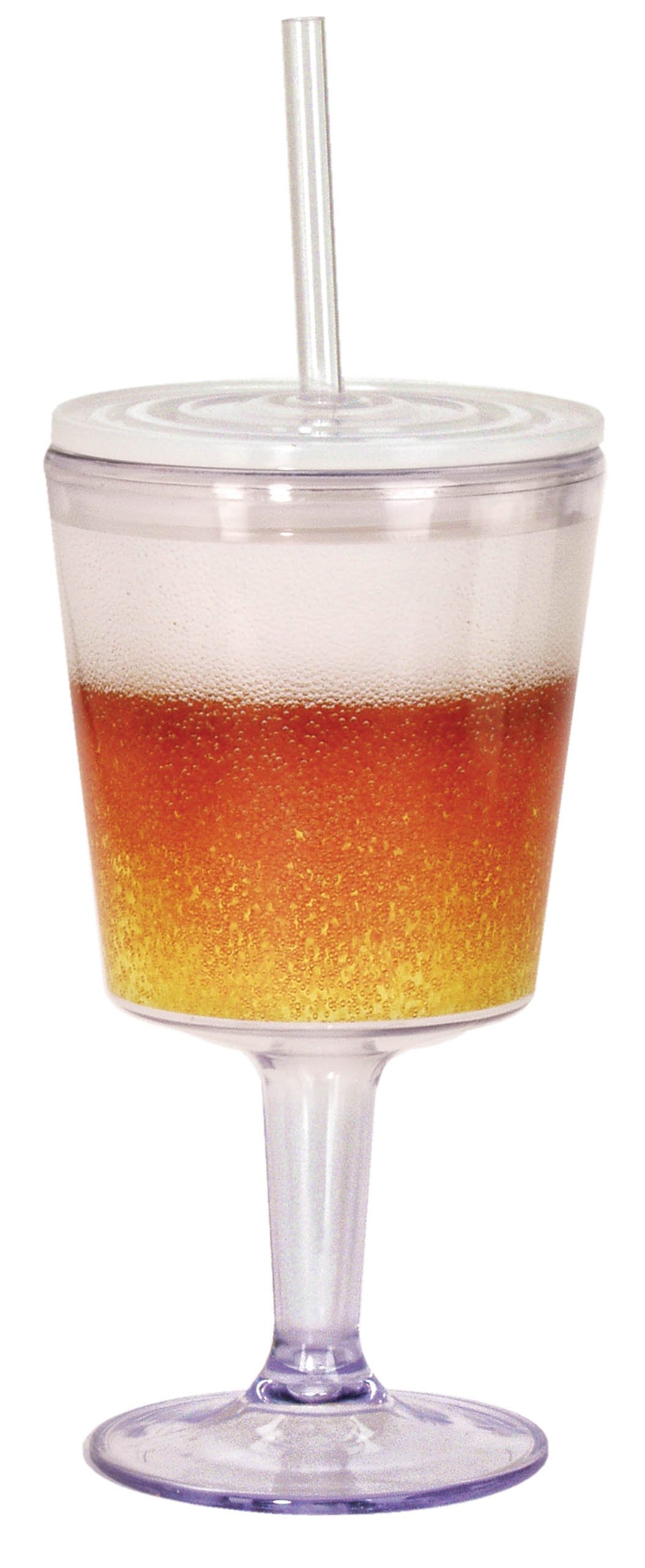 Spoontiques 16oz Gold Beer Goblet - Heavy Duty Stainless Steel Pint Glass for Beer, Cocktails, and Beverages - Perfect for Parties, Bars, and Home Use