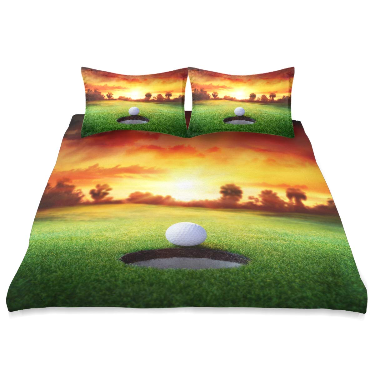 Premium Queen Size Golf Ball Pattern Comforter Set - All Season Soft & Comfortable Bedding (90x90 Inches) for Sports Enthusiasts - Perfect for Golf Lovers' Bedroom, Guest Room & Dorm Decor