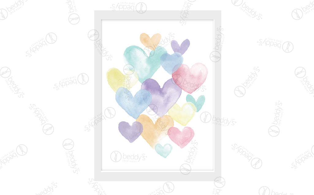 Watercolor Hearts Digital Artwork Download - Romantic Valentine's Day Clipart for DIY Cards, Wedding Invitations & Scrapbooking