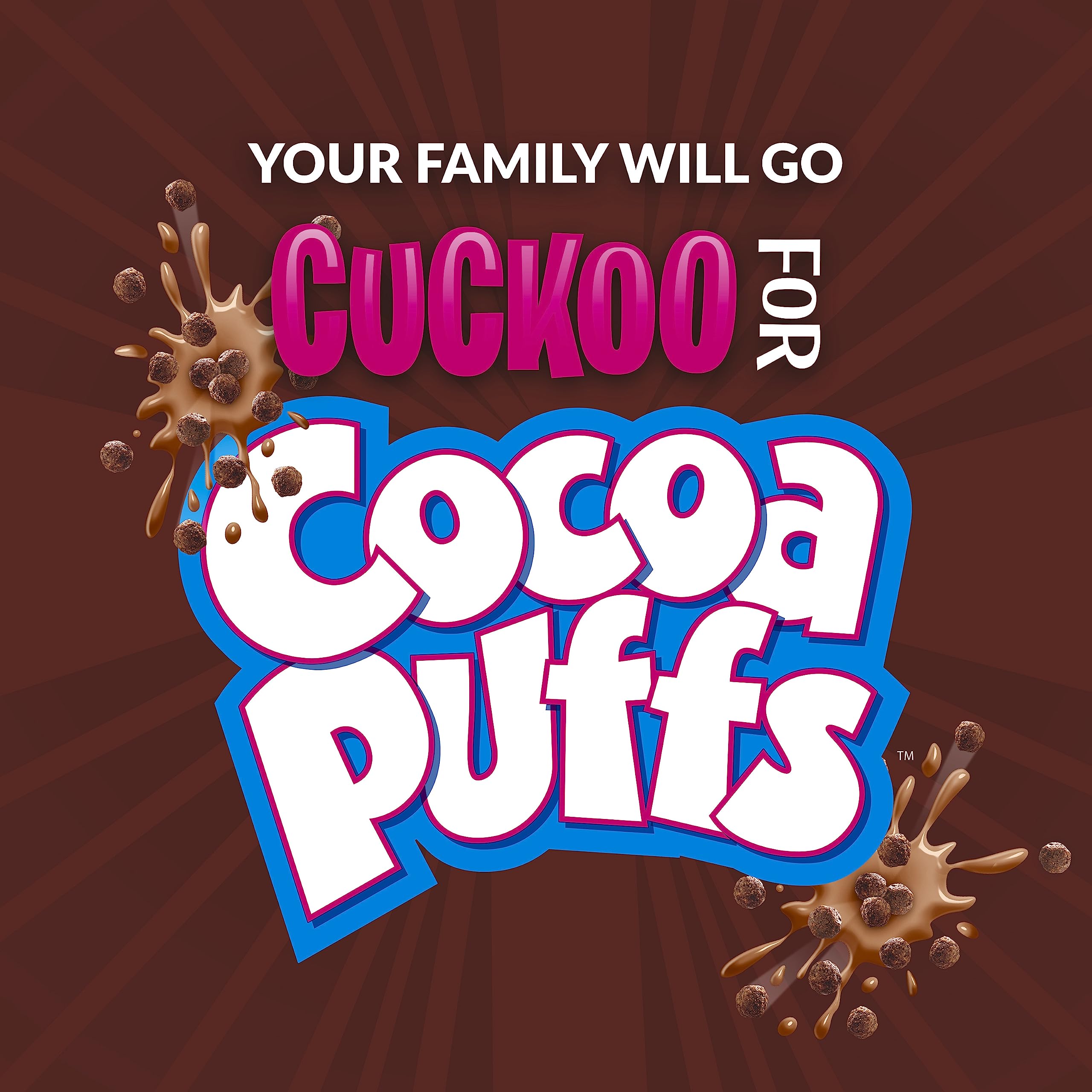 General Mills Cocoa Puffs Chocolate Cereal Cups - 25% Less Sugar, Single Serve (2 oz, Pack of 60) | K12 Approved | Perfect for School Lunches, Breakfast On-the-Go & Snacks