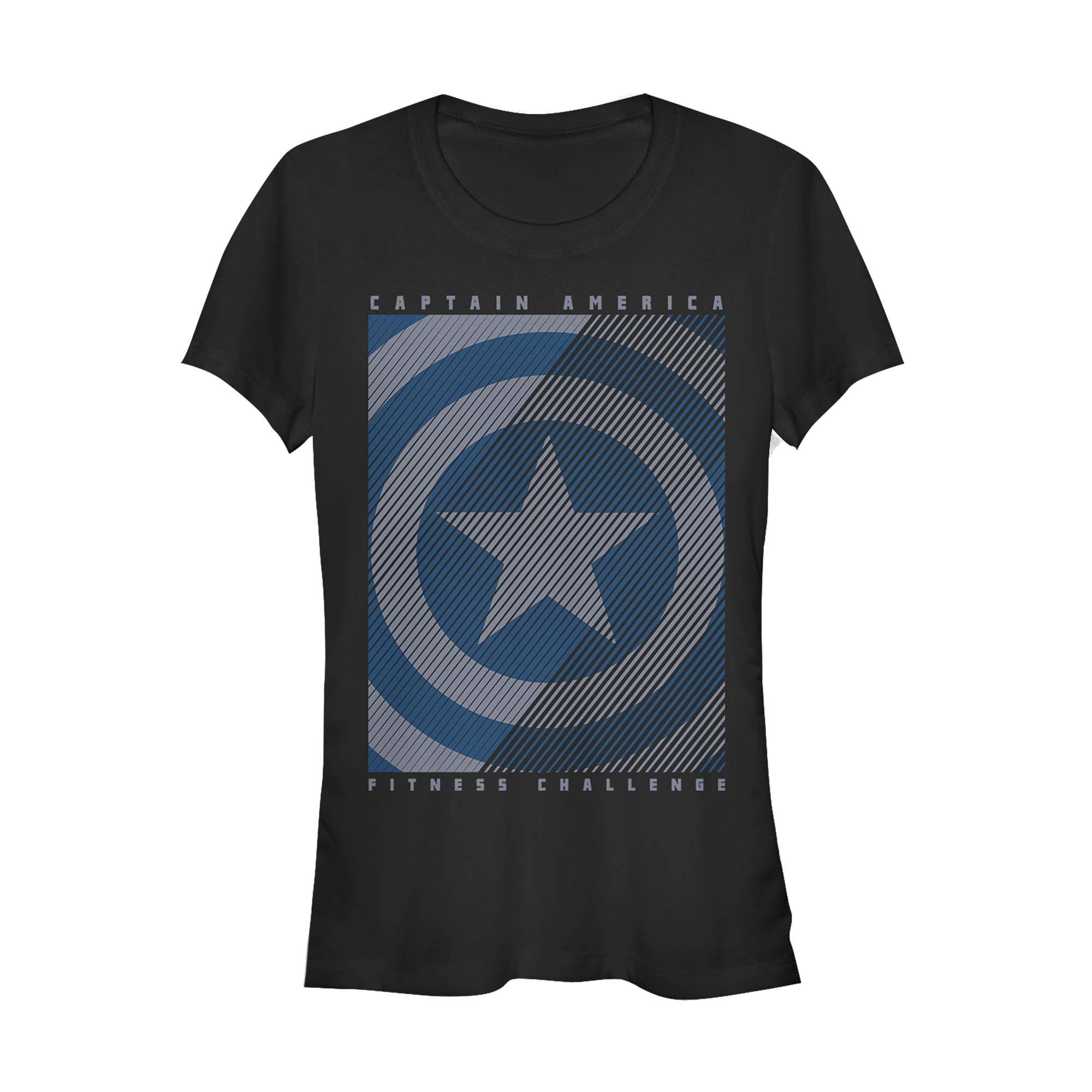 Marvel Junior's Captain America Fitness Challenge Streaks Graphic T-Shirt for Kids - Superhero Workout Tee for Boys & Girls - Perfect for Gym, School & Cosplay