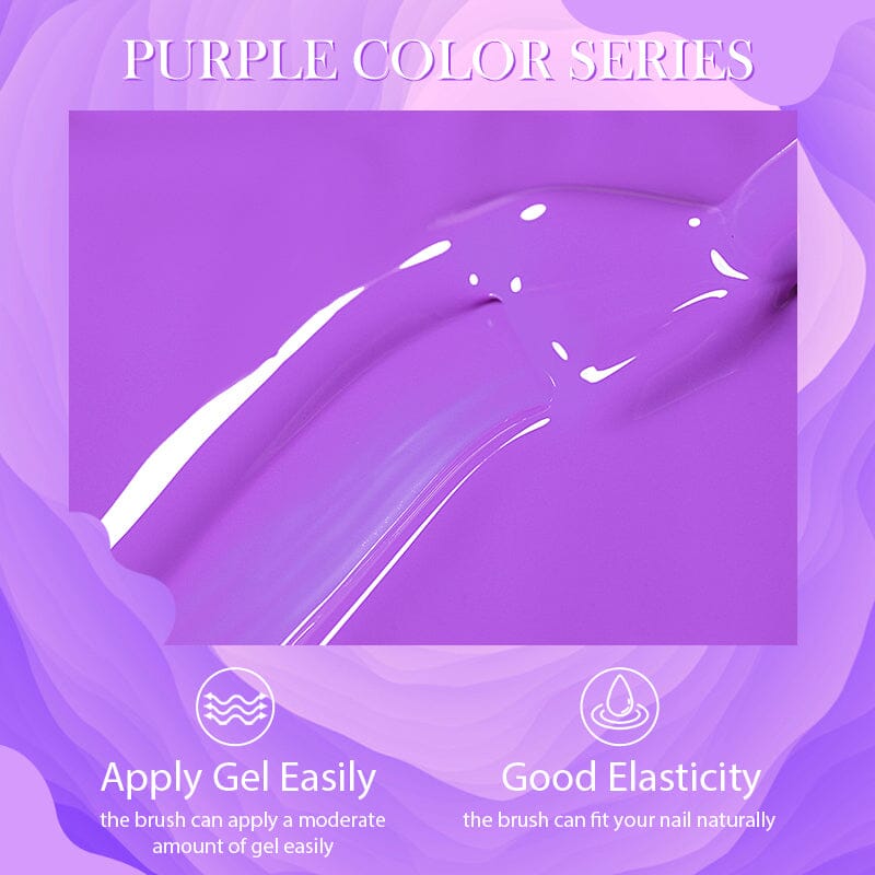 Purple Series Gel Nail Polish 10ml - Long-Lasting UV/LED Soak Off Gel for Manicures & Pedicures - Perfect for Nail Salons & DIY Home Nail Art