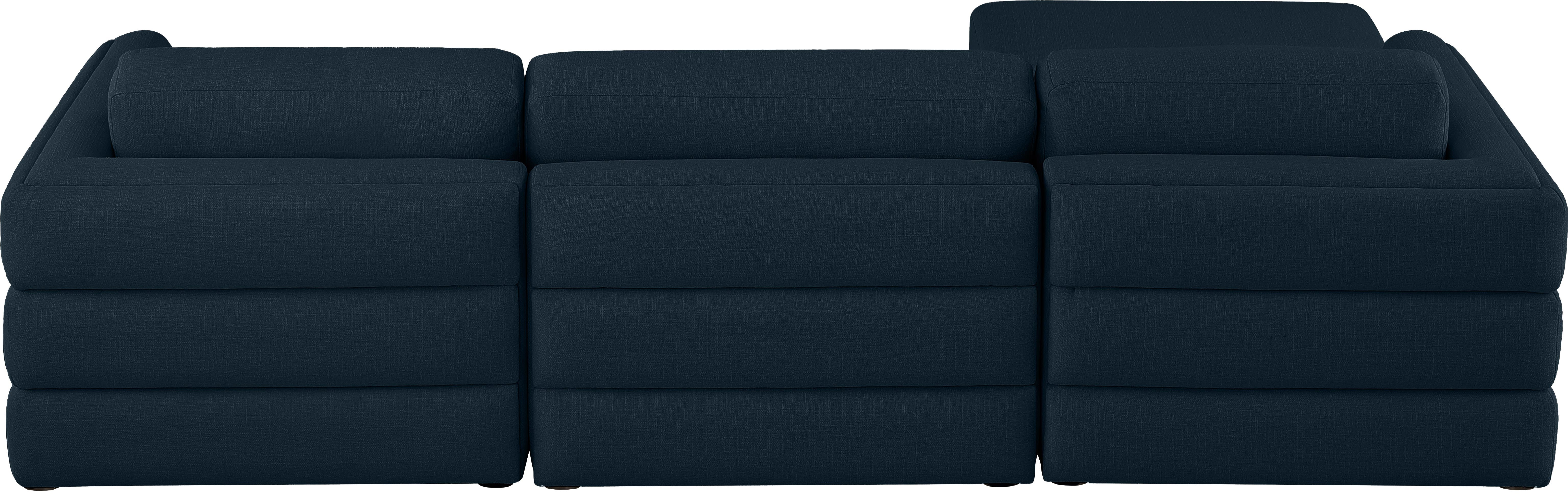 Beckham Durable Linen Textured Fabric Modular Sectional Sofa - Comfortable Modern Living Room Furniture for Home & Office Use