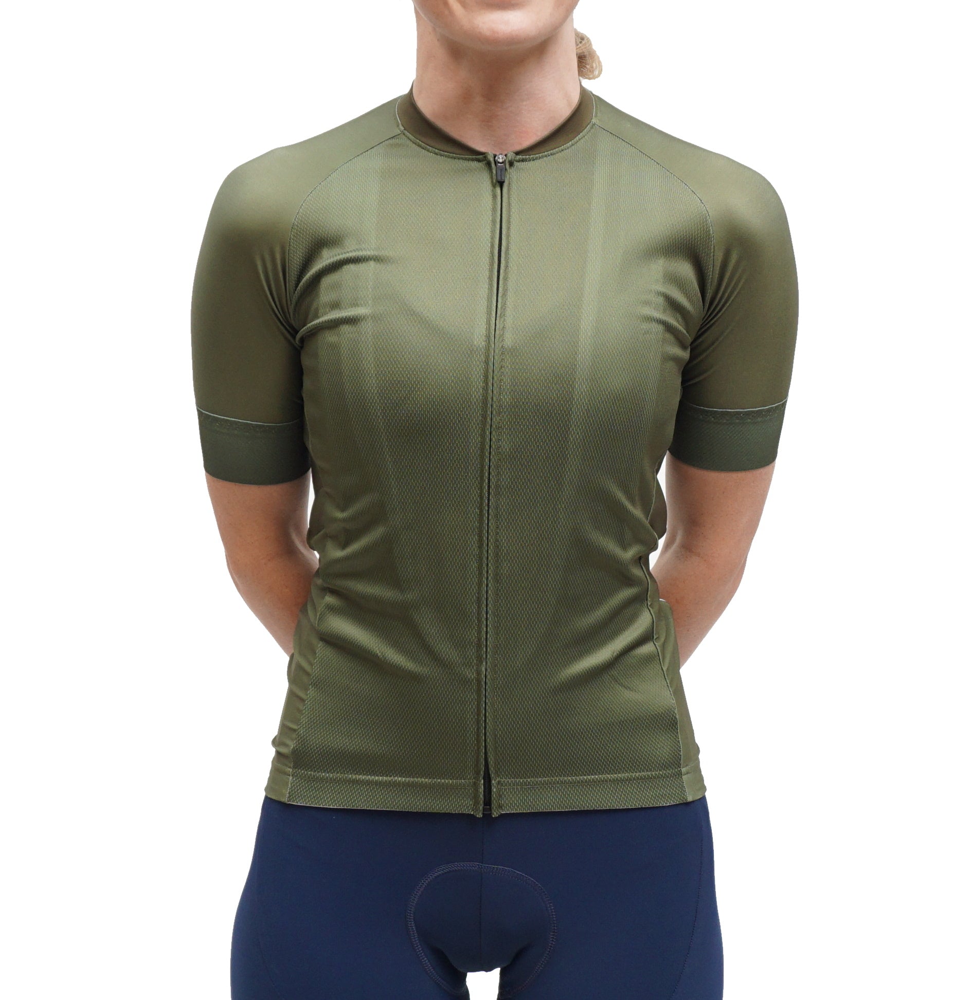 Women's Pro Aero II Cycling Jersey - Olive Green - Breathable & Moisture-Wicking Performance Bike Shirt for Road Cycling & Mountain Biking
