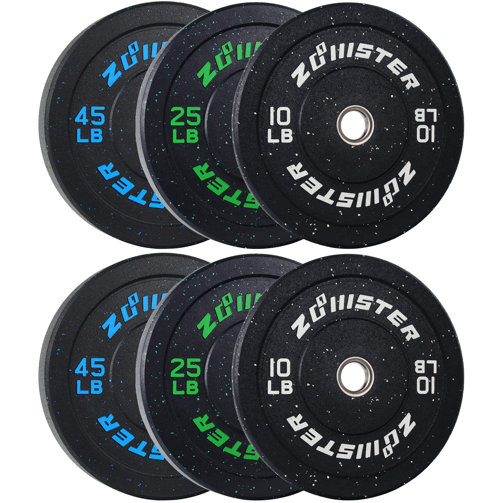 Olympic Bumper Plates - High Bounce Weight Plates with Steel Insert for Strength Training & Weightlifting - Perfect for CrossFit, Home Gym & Commercial Fitness Centers
