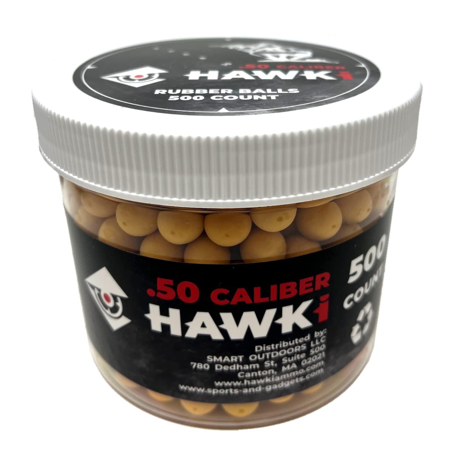 Hawki .50 & .43 Caliber Reusable Soft Rubber Training Balls - Less Lethal Ammo for Paintball Guns | Perfect for Target Practice, Force Training & Tactical Drills