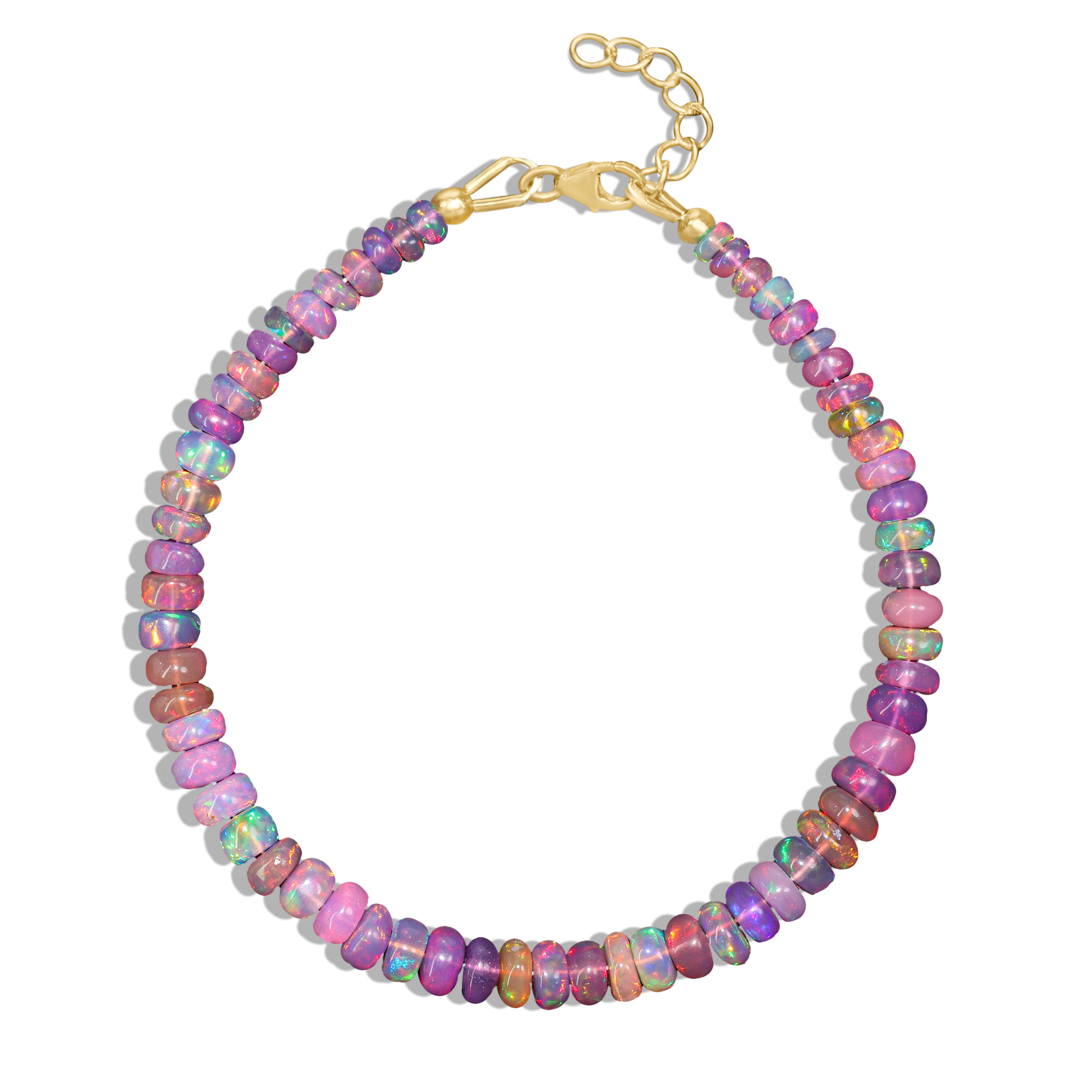 Natural Purple Opal 4-5MM Beaded Handmade Bracelet for Women - Boho Chic Jewelry Gift for Birthday, Wedding & Everyday Wear