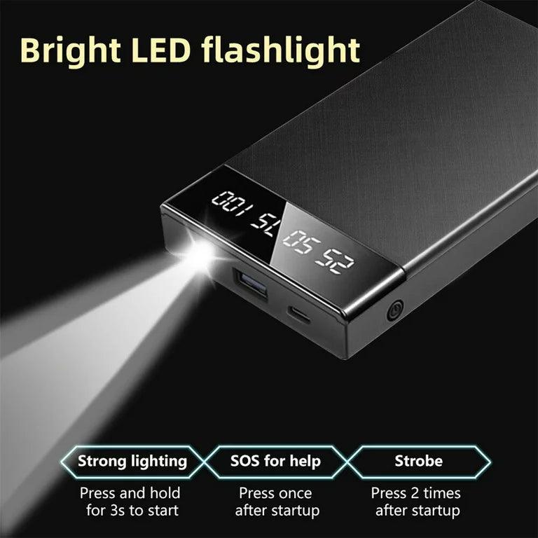 Portable Car Jump Starter with Built-in Flashlight - Emergency Battery Booster for Dead Car Battery - Perfect for Roadside Emergencies, Camping & Outdoor Adventures