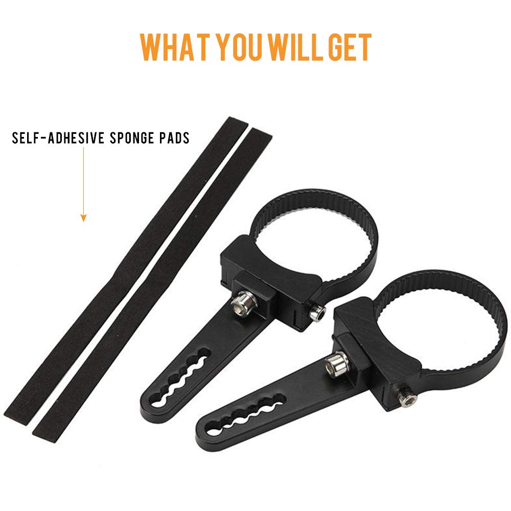 Auxbeam 2.5 Inch Universal Bull Bar Roll Cage Clamps - Heavy Duty LED Light Bar Mounting Bracket Kit for Jeep Wrangler, Trucks & Off-Road Vehicles (2 Pack) - Perfect for Off-Road Adventures, Camping & Night Driving