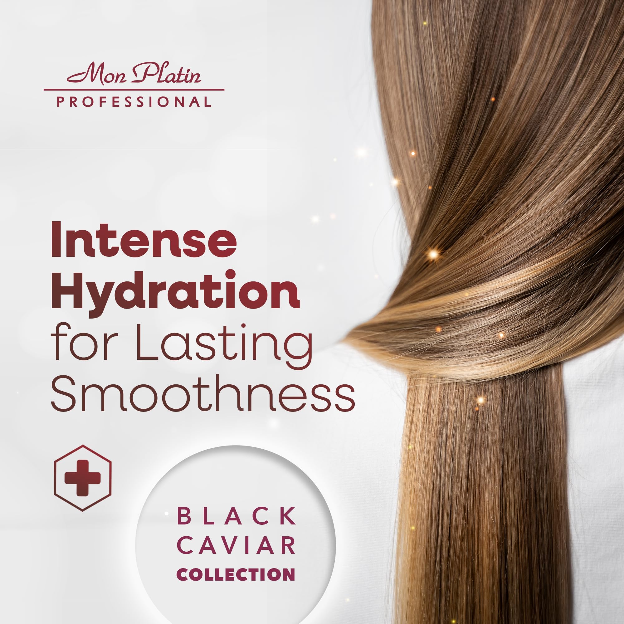 Mon Platin Total Repair Hair Mask, Shampoo & Serum Set - Salt-Free Deep Conditioning Treatment with Black Caviar & Royal Jelly for Smooth, Strong, Shiny Straight Hair | Professional Salon-Quality Hair Care for Damaged & Frizzy Hair at Home