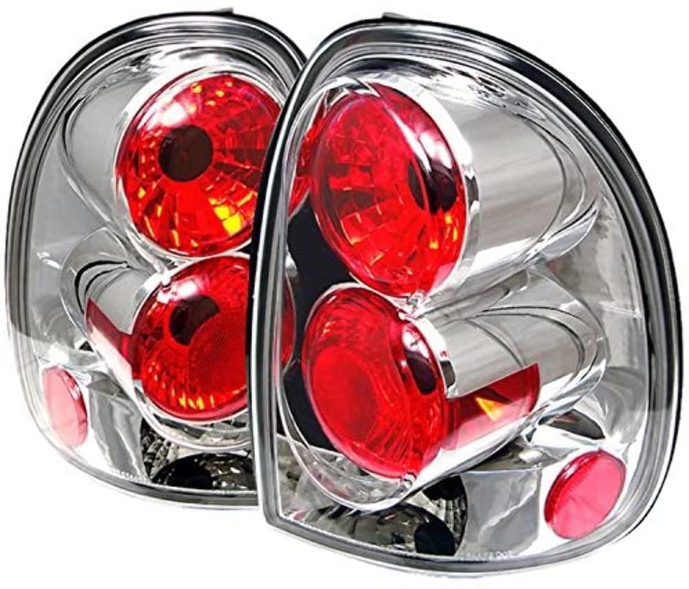 Spyder Auto 5002242 Euro Style LED Tail Lights - Chrome/Clear Lens - Compatible with [Vehicle Model] - Enhances Rear Visibility & Style for Night Driving