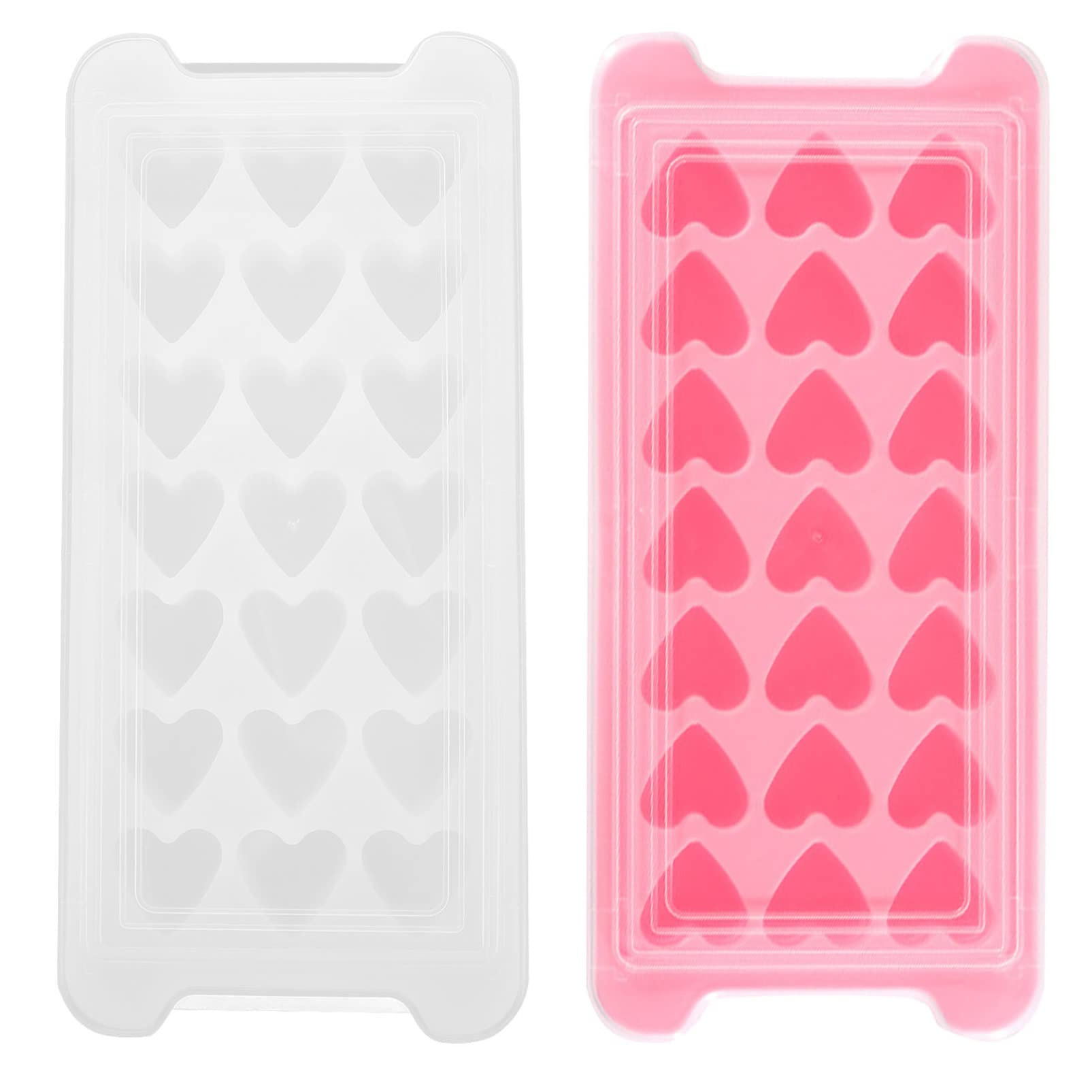 Premium Silicone Ice Cube Trays - Heart Shaped Ice Molds for Cocktails, Drinks & Party Decor | BPA-Free Flexible Ice Cube Maker for Home Bar, Kitchen & Entertaining